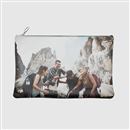 personalised leather clutch with photos