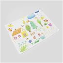 kids art on school tea towel printing