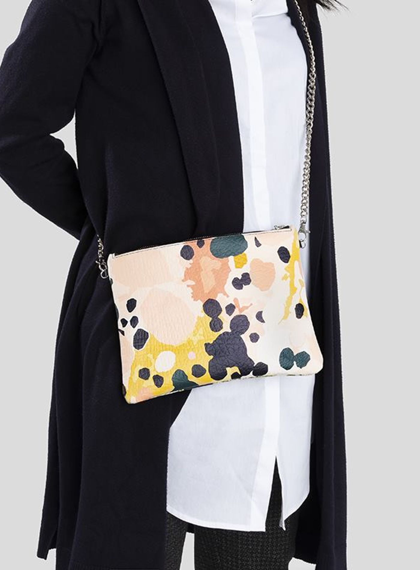 Aiqudou Borsa A Tracolla Trapuntata Da Donna – Pelle PU Con Catena, Nera, Dimensioni 17x11,9x7,6 Cm, Tracolla Regolabile