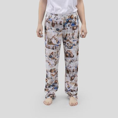 ladies pj bottoms with collage