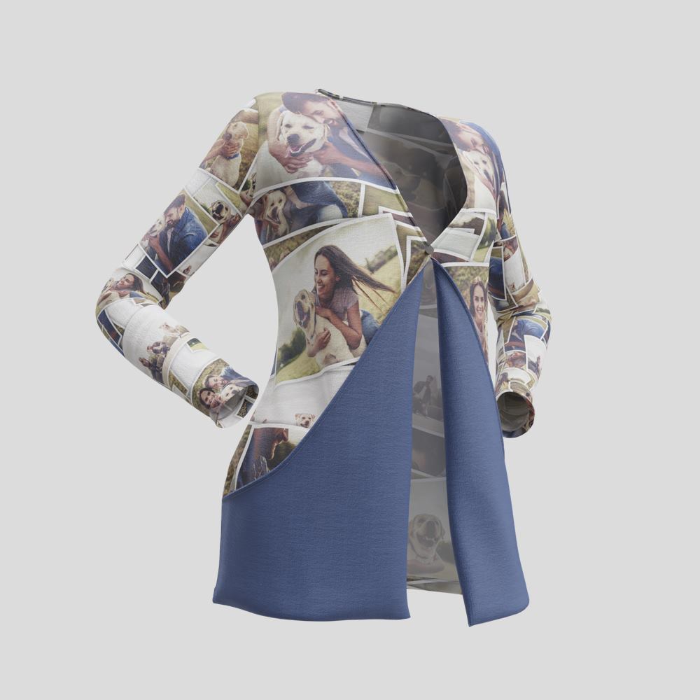 personalised drop pocket cardigan