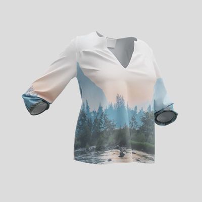 Blouse personnalisée avec photo de paysage
