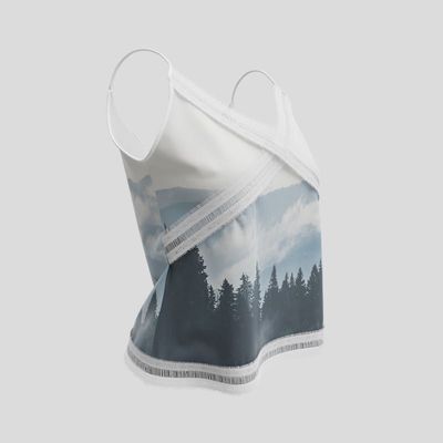 Photo de paysage sur le caraco en dentelle