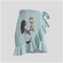 personalised flounce short skirt