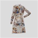 printed button down dress