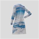 Gilet personnalisé long avec motif nuageux