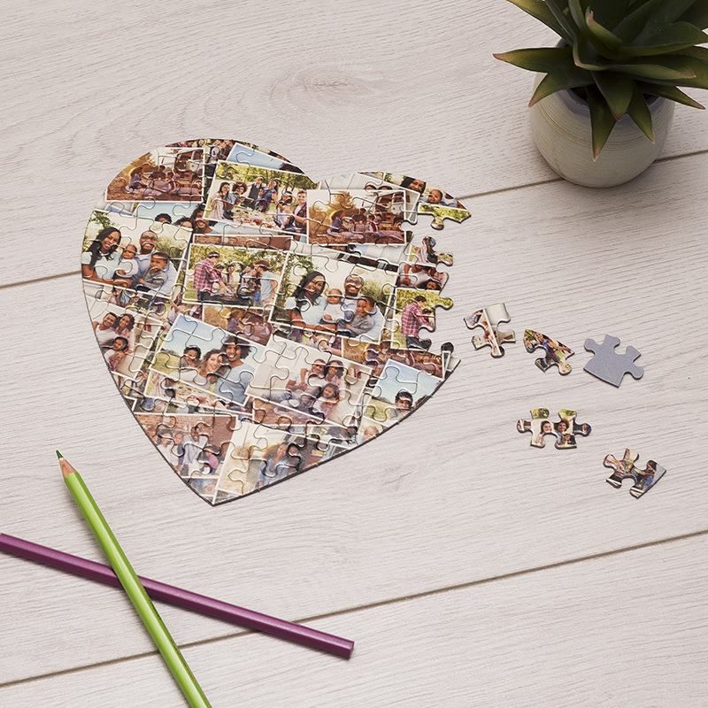 puzzles corazón personalizados