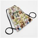 drawstring bag printed with child's photo for nursery