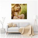 zweiteilige leinwand mit foto mutter und baby