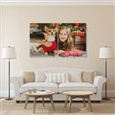 zweiteilige leinwand bedruckt mit foto von kind und hund