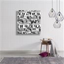 black and white canvas printed with your design