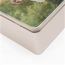 Corner of A5 tin silver metal print