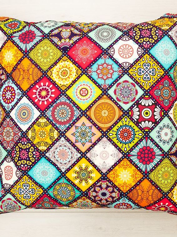 Impression sur coussin de sol avec design