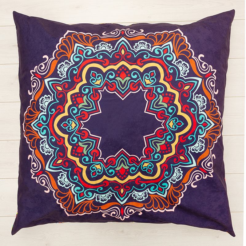 Coussin de sol avec design psychédélique