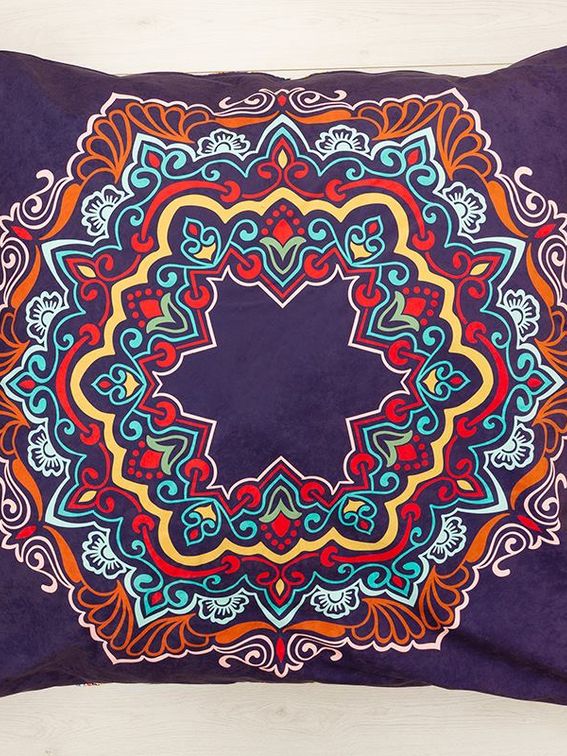 Coussin de sol avec design psychédélique