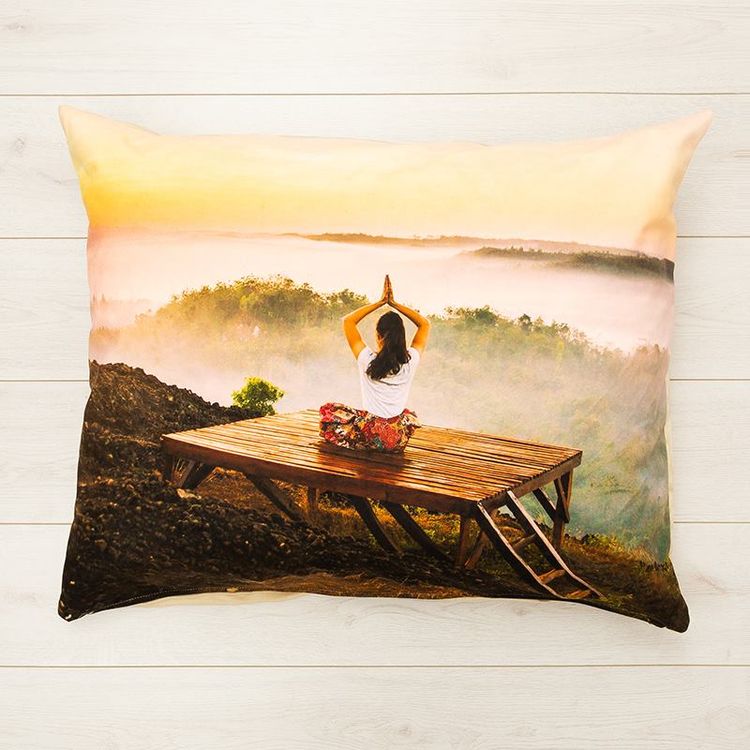 Photo meditation Cushion cover printed