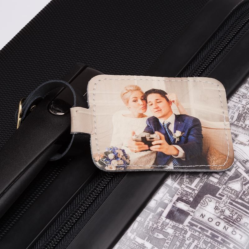 Etichetta Per Bagaglio Personalizzata Con Ricamo - Bifacciale Con Nome/Telefono, Per Valigie E Zaini - Foto 4