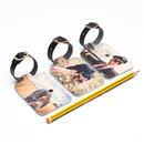 Set of three Leather Luggage Tags