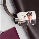 Pilot design Leather luggage tag