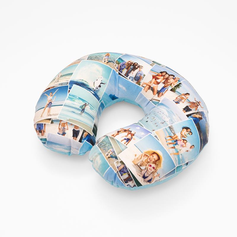 JJA Neck Pillow Train Neck Support Purple Suitable for Travelling in Airplane Bus Home Personalized Pillow Made with Polyester 