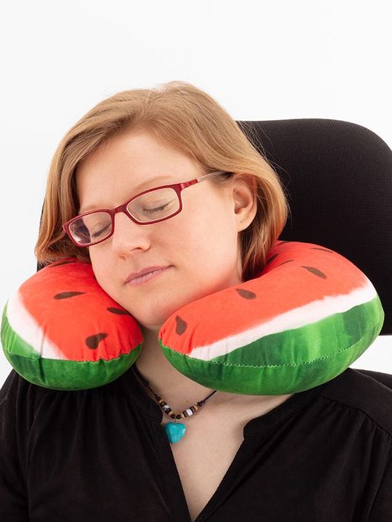 スイカデザイン トラベルネックピロー