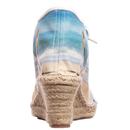 Heel of wedge espadrilles canvas