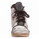 Espadrilles compensées avec lacets noirs