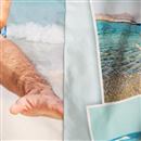 Double sided print large floor cushion seams