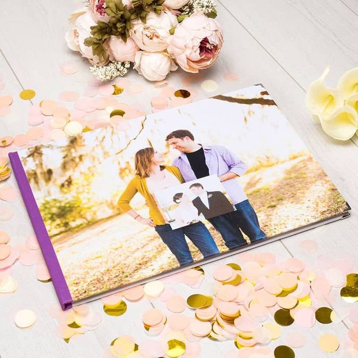 Livre d'or mariage personnalisée Argenté et Album photos mariage  personnalisé
