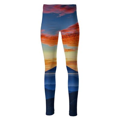 high waist leggings bedruckt mit landschaftsfoto