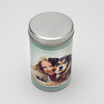 personalised treat tin for dogs