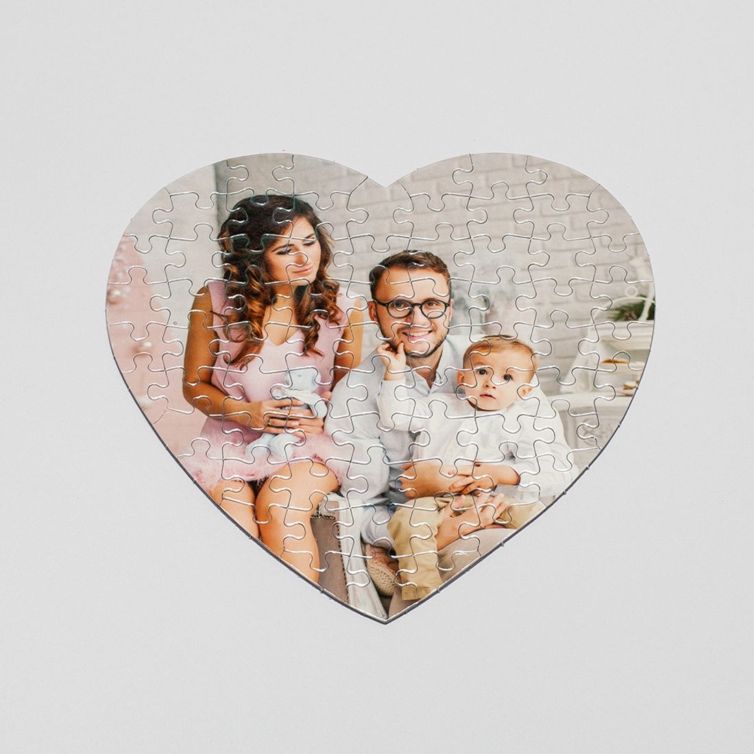 puzzle personalizado forma corazón