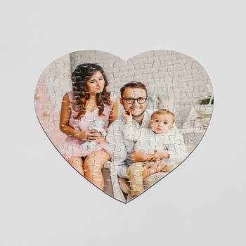 puzzle personalizado forma corazón