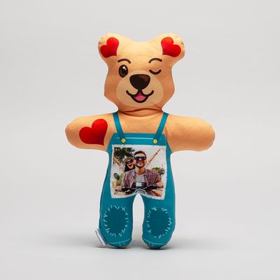 teddybär mit babyfotos zum vatertag