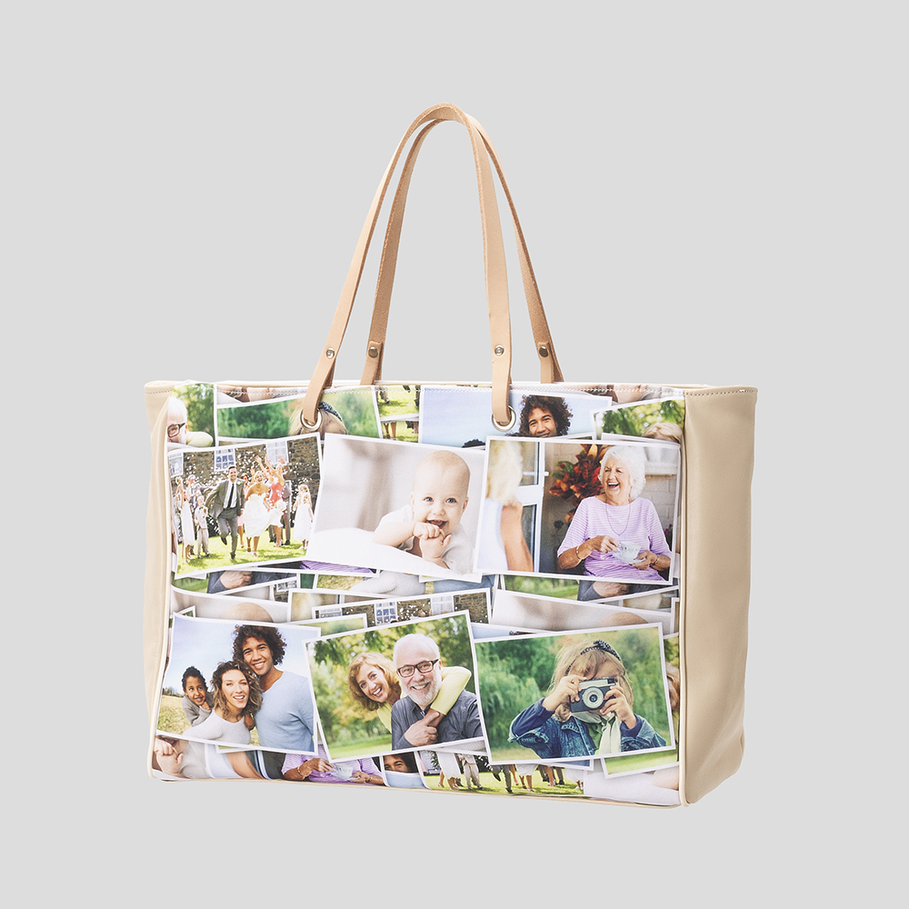 personalised collage handbag