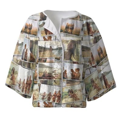 printed kimono jacket