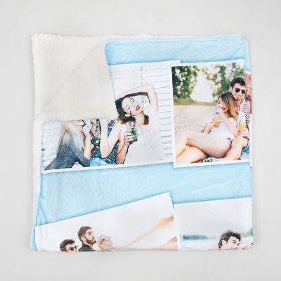 personalised collage throw