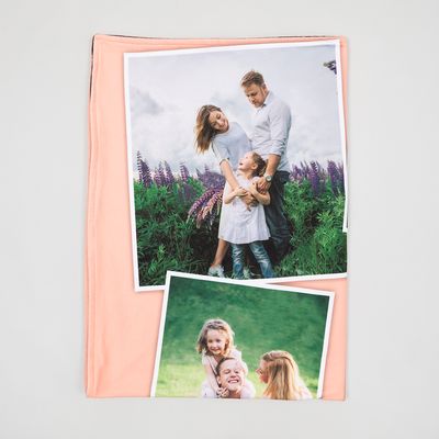 Custom fleece blanket with your photo collage