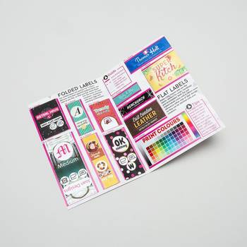 fabric label sample pack