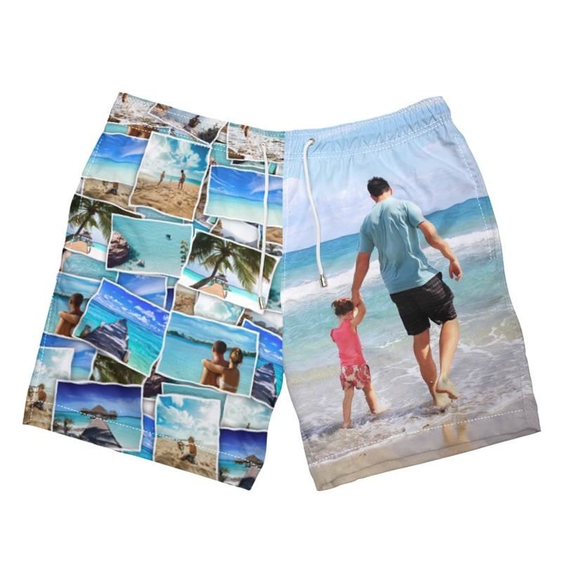 Custom Swim Trunks For Men - Design Your Own Text/Logo, Quick-Dry Polyester Beach & Exercise Shorts