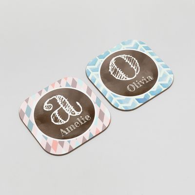 personalized name coasters