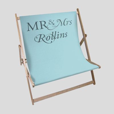 Personalised mr and mrs deckchair