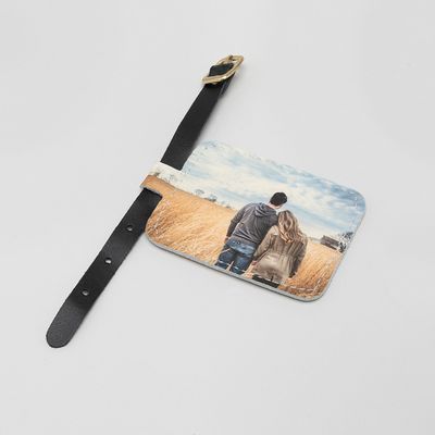 personalized leather luggage tag