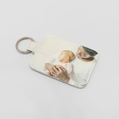 leather photo keyring new fathers gifts