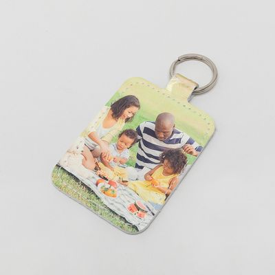 personalized leather keychain