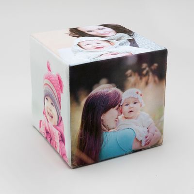 cubo con fotos personalizado para bebés