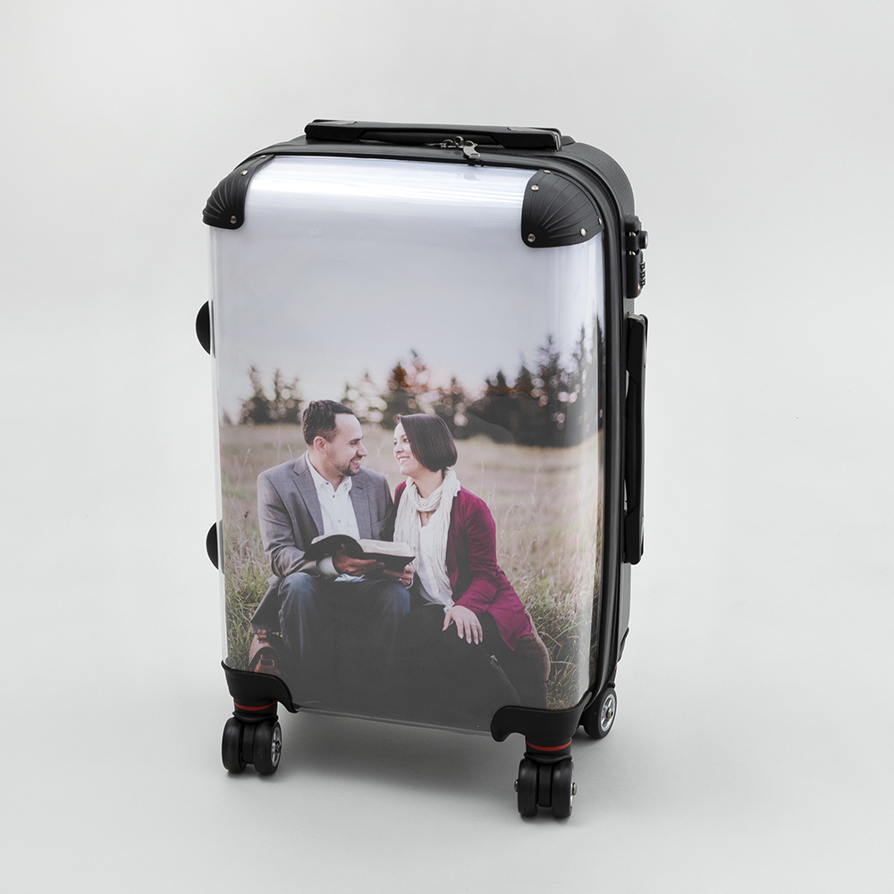 suitcase with your face on it