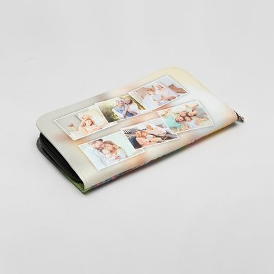 personalized leather photo wallet