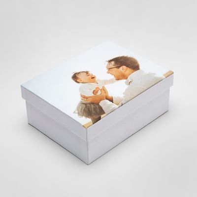 erinnerungsbox für babys mit foto von baby und mutter