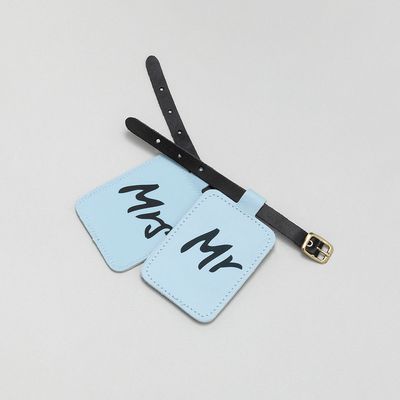personalized leather luggage tag